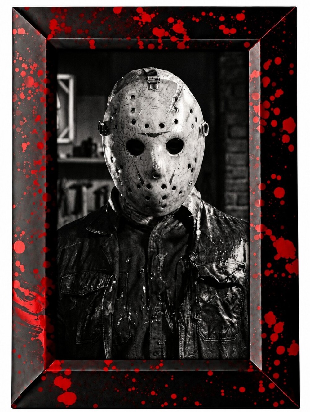 Vintage Horror Bloody Friday the 13th Jason voorhees Halloween Framed Art Print